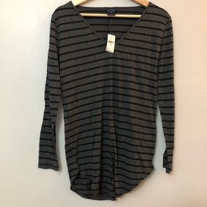 GAP Black & Gray Striped Shirt